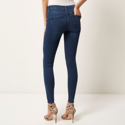 Mid wash blue sateen Molly jeggings